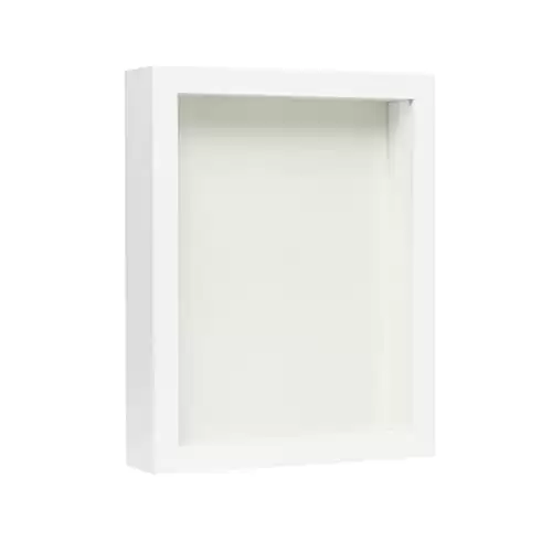 8” x 10” White Wooden Shadow Box Frame