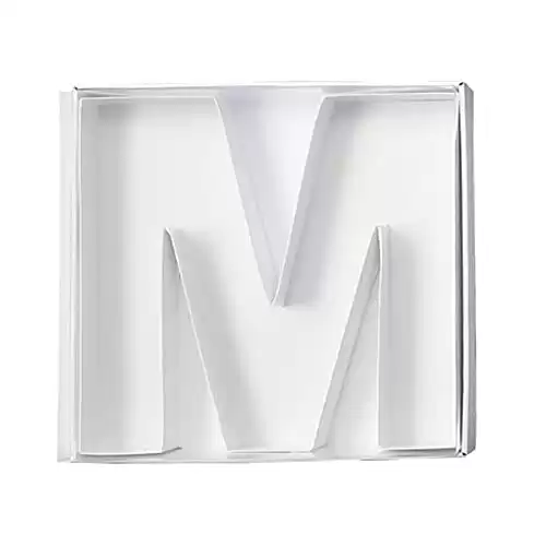 12" Cardboard Letter Shaped Mache Candy Box with Clear Lid