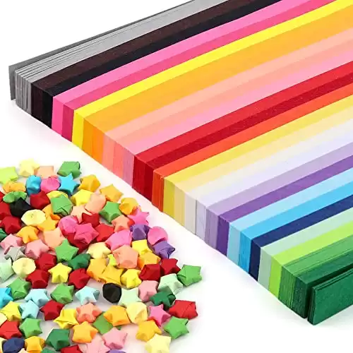 Star Origami Paper - 27 Assorted Colours