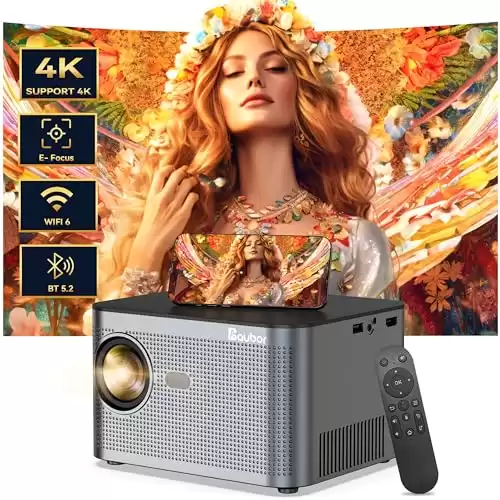 Aubor Movie Projector - 4K Projector with Wifi and Bluetooth