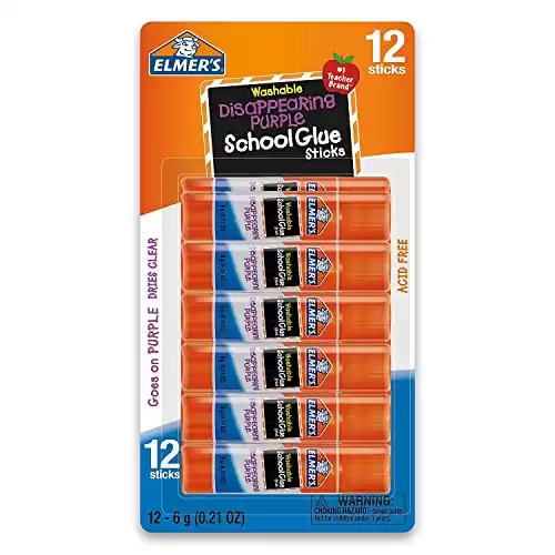 ELMER'S Disappearing Purple School Glue Sticks