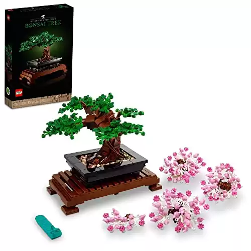 LEGO Icons Bonsai Tree, Features Cherry Blossom Flowers, DIY Plant Model for Adults, Creative Gift for Home Décor or Office Art, Botanical Collection Building Set,