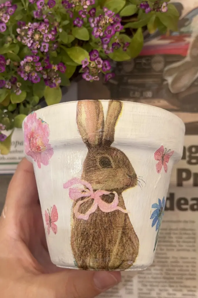 Decoupage Plant Pot Easter Crafts For Seniors