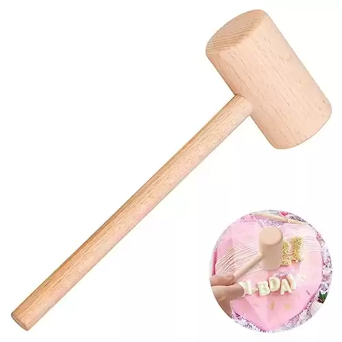 Wooden Crab Mallet for Chocolate, Mini Wooden Hammer Multi-Purpose for Kids Toys Crab Lobster Mallets