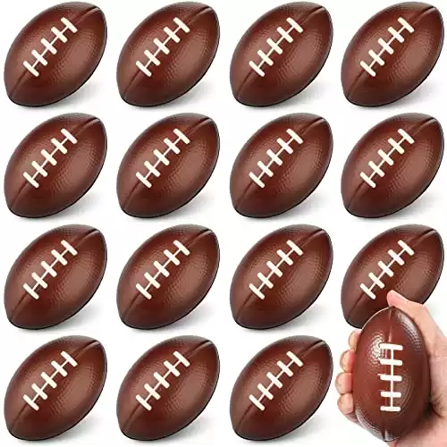 16 Pcs Foam Football Stress Ball Tiny Footballs